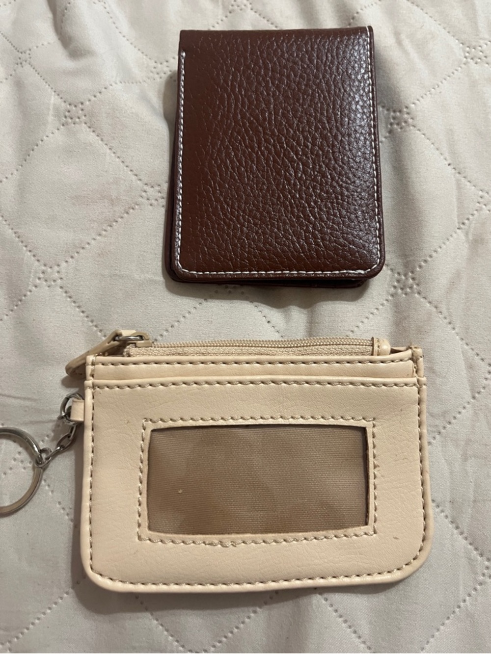 Brown Leather wallet belt clip style, and ID Card Wallet coin/card wallet